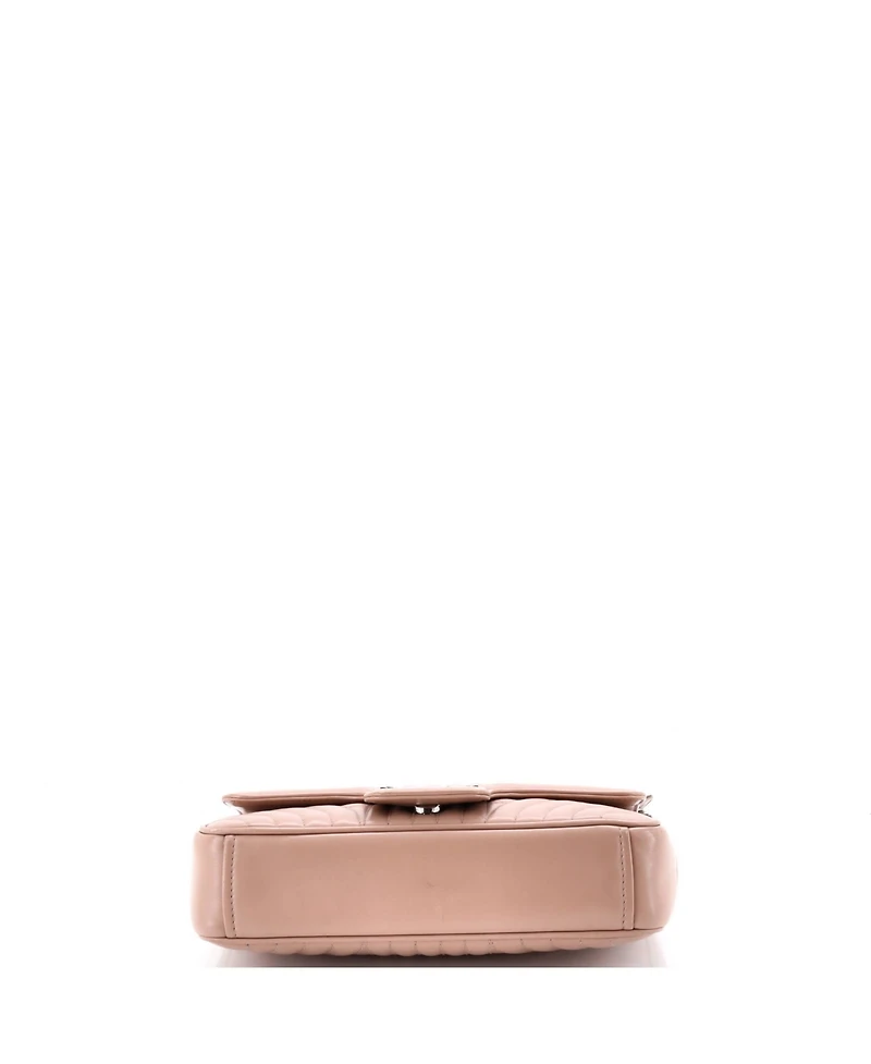 Pre-Owned Prada Medium Chain Flap Shoulder Bag Diagramme Quilted Leather