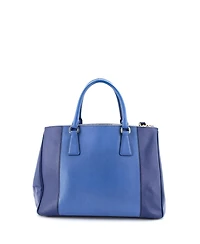 Pre-Owned Prada Medium Bicolor Double Zip Lux Tote Saffiano Leather