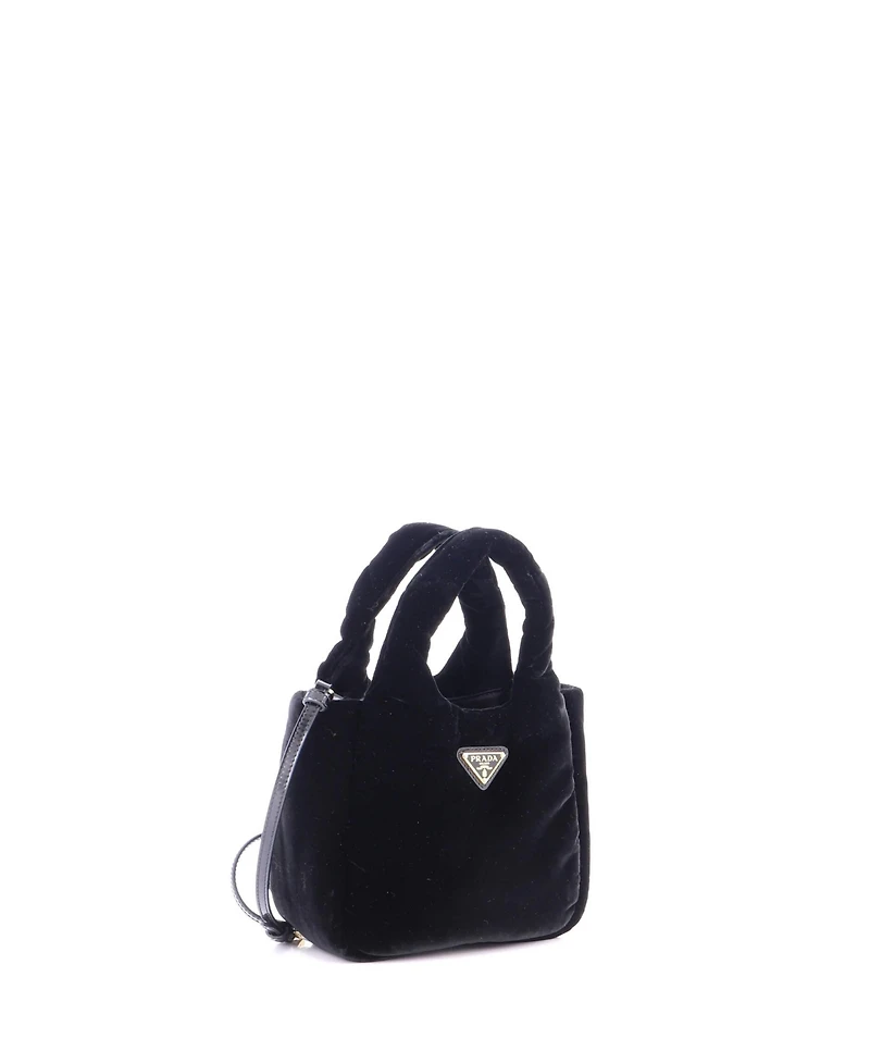 Pre-Owned Prada Mini Padded Soft Tote Velvet