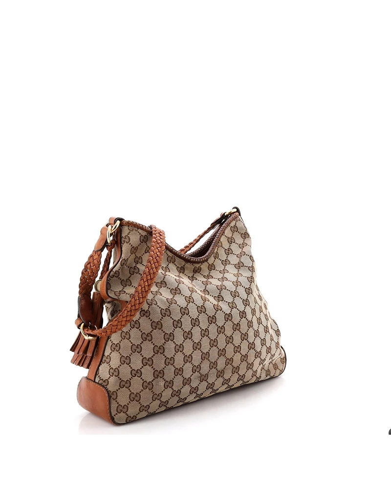 Pre-Owned Gucci Medium Marrakech Hobo Gg Canvas