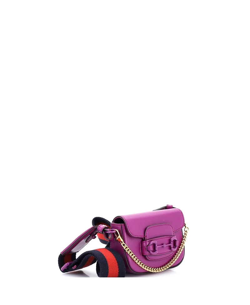 Pre-Owned Gucci Horsebit 1955 Flap Wallet with Strap Leather