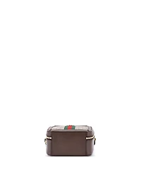 Pre-Owned Gucci Mini Ophidia Zip Around Top Handle Bag Gg Coated Canvas with Leather