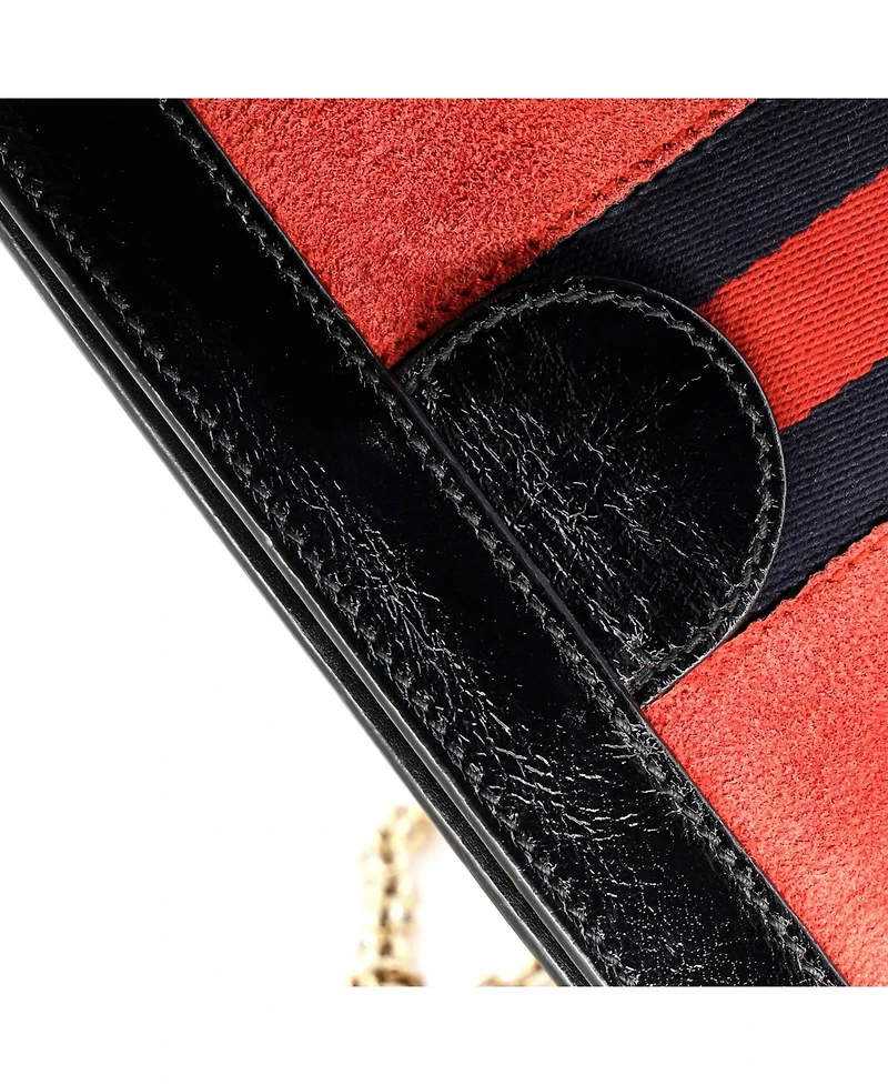 Pre-Owned Gucci Small Ophidia Chain Shoulder Bag Suede