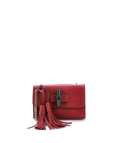 Pre-Owned Gucci Small Miss Bamboo Shoulder Bag Leather