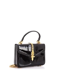 Pre-Owned Gucci Mini Sylvie 1969 Top Handle Bag Patent