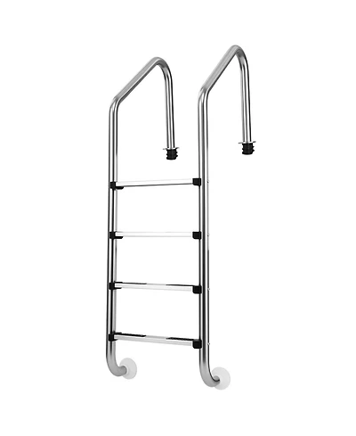 Sugift 4-Step Inground Pool Ladder Stainless Steel Swimming Pool Ladder