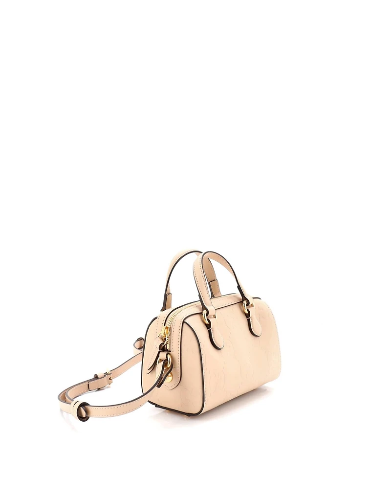 Pre-Owned Gucci Mini Convertible Top Handle Bag Jumbo Gg Embossed Leather