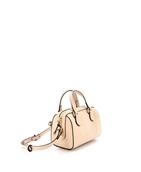 Pre-Owned Gucci Mini Convertible Top Handle Bag Jumbo Gg Embossed Leather