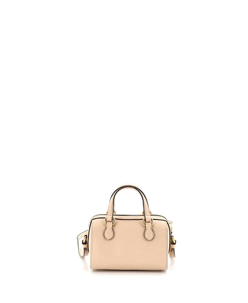 Pre-Owned Gucci Mini Convertible Top Handle Bag Jumbo Gg Embossed Leather