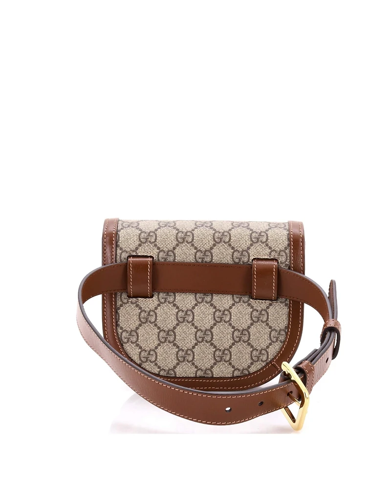 Pre-Owned Gucci Mini Horsebit 1955 Shoulder Bag Gg Coated Canvas with Leather