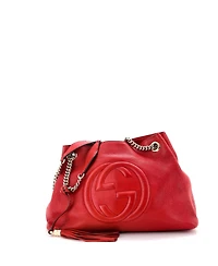 Pre-Owned Gucci Medium Soho Chain Strap Shoulder Bag Leather