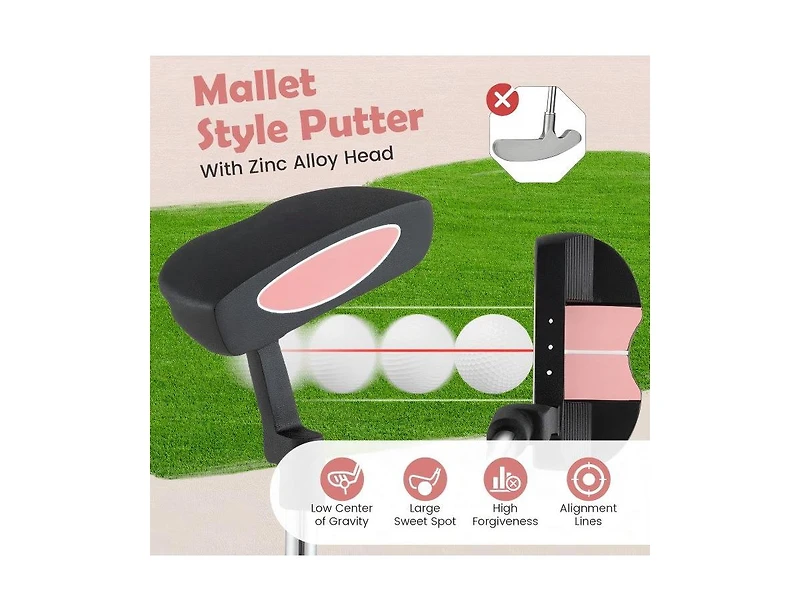 Hongge Junior Mallet Putter Individual Golf Club for Kids Ages 11-14