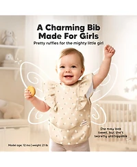 KeaBabies 2-Pack Fae Waterproof Bibs for Baby Girl, Boy - Large Eating, Infant Feeding Essentials, Lightweight, Cute