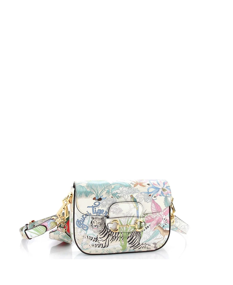 Pre-Owned Gucci Mini Horsebit 1955 Shoulder Bag Printed Leather