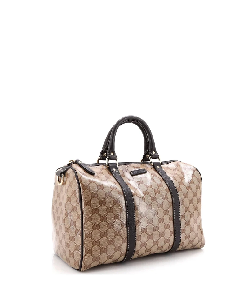 Pre-Owned Gucci Medium Joy Boston Bag Gg Coated Canvas