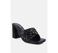 pout pro braided raffia block sandals