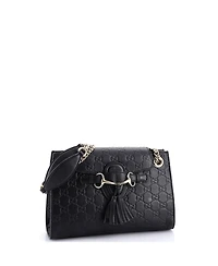 Pre-Owned Gucci Emily Chain Flap Shoulder Bag Guccissima Leather