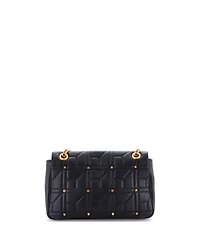 Pre-Owned Gucci Medium Gg Marmont Flap Bag Studded Matelasse Leather