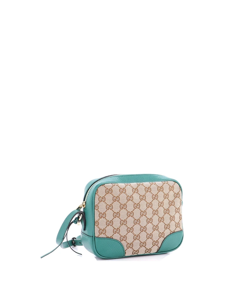 Pre-Owned Gucci Mini Bree Disco Crossbody Bag Gg Canvas with Leather