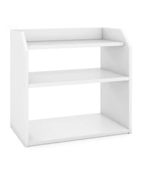 Sugift Three Tier Desktop Bookshelf with Raised Guardrails for Countertop