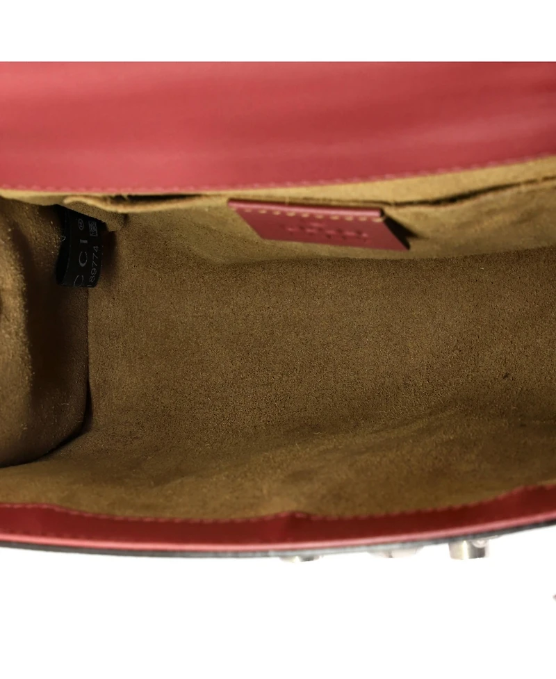 Pre-Owned Gucci Small Padlock Shoulder Bag Blooms Print Gg Coated Canvas