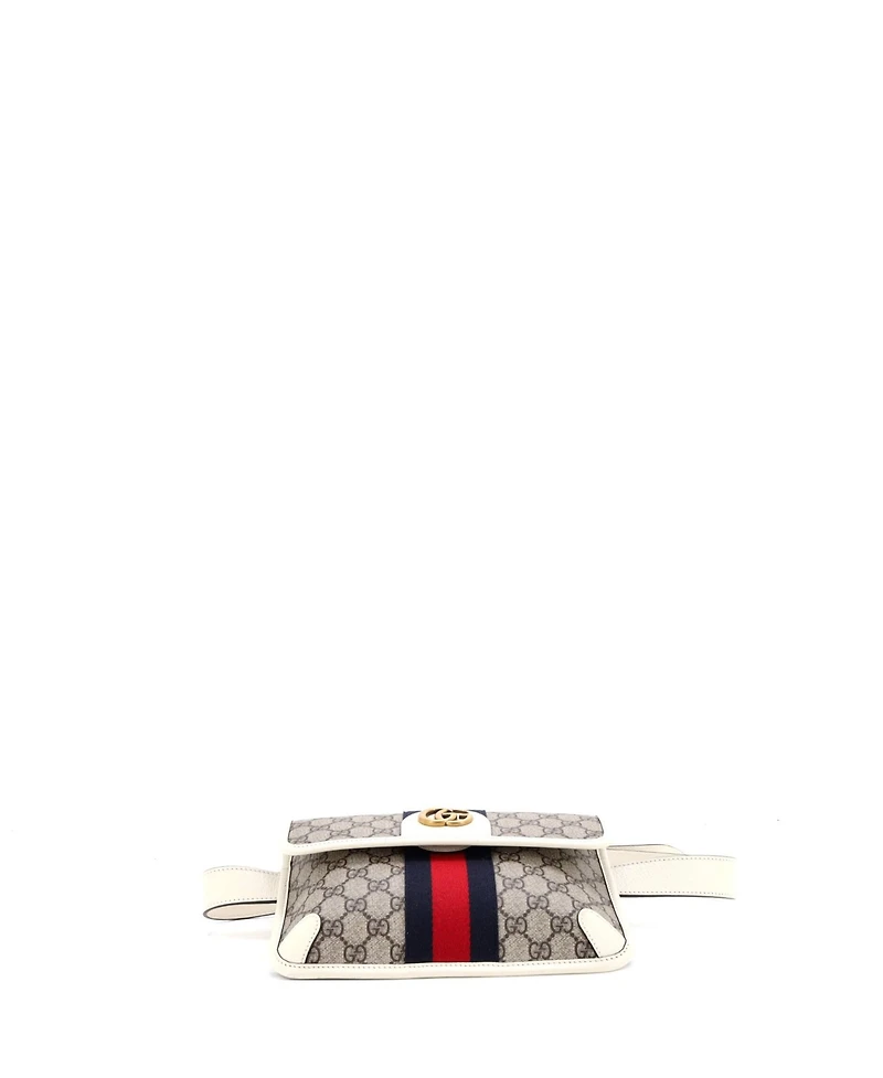 Pre-Owned Gucci Ophidia Flap Belt Bag Gg Coated Canvas with Leather