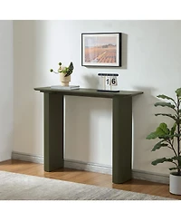 Kings Brand Furniture Modern Fluted Wood Console Table, Narrow Sofa Table for Behind Couch, Entryway Living Room, Hallway or Foyer