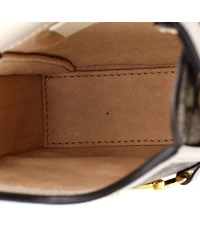 Pre-Owned Gucci Mini Horsebit 1955 Crossbody Bag Gg Coated Canvas with Leather