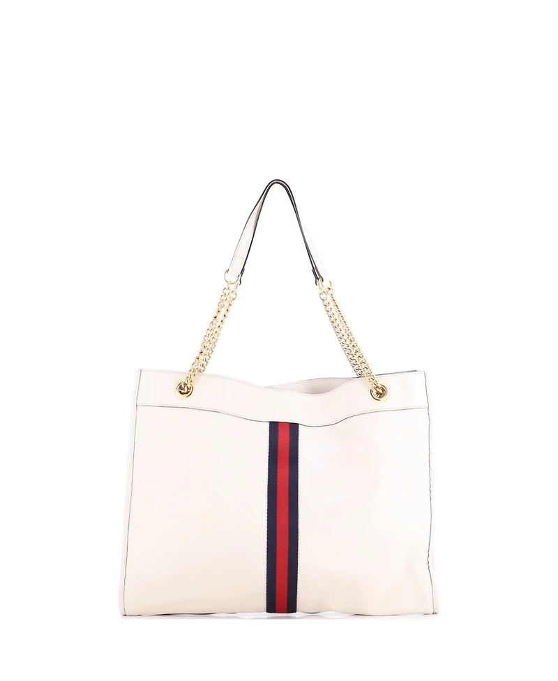 Pre-Owned Gucci Large Rajah Chain Tote Leather