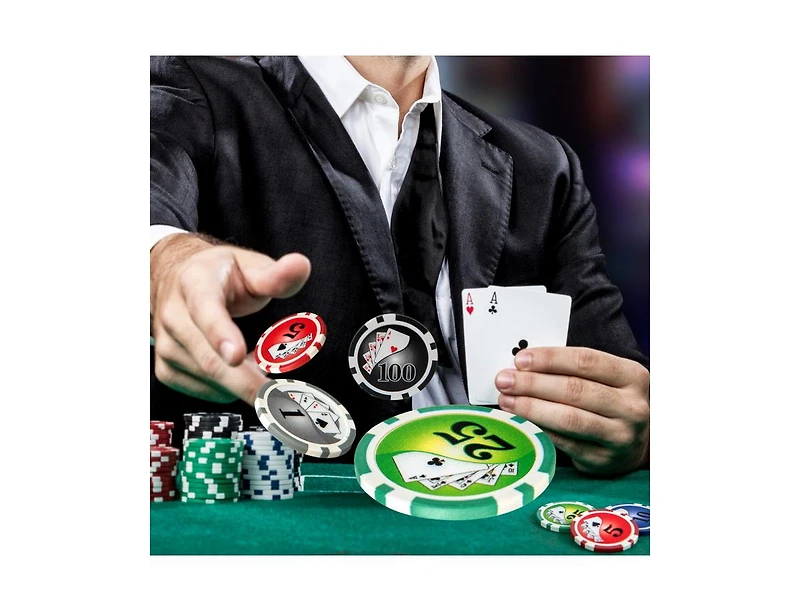 Hongge Texas Holdem Poker Chip Set with 300 Pieces Chips