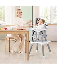 Sugift 6 in 1 Convertible Baby High Chair with Adjustable Tray