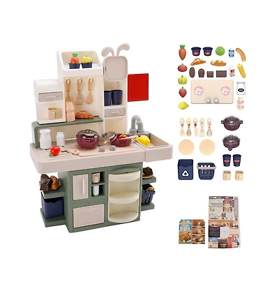 Bruce & Shark Kitchen Playset with Running Water, Mist and Light-Up Stove