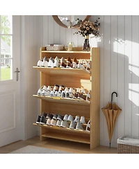 Homfan 3 Flip-Drawer Shoe Storage Cabinet