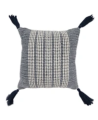 Saro Lifestyle Woven Stripe Decorative Pillow, 18" x 18"