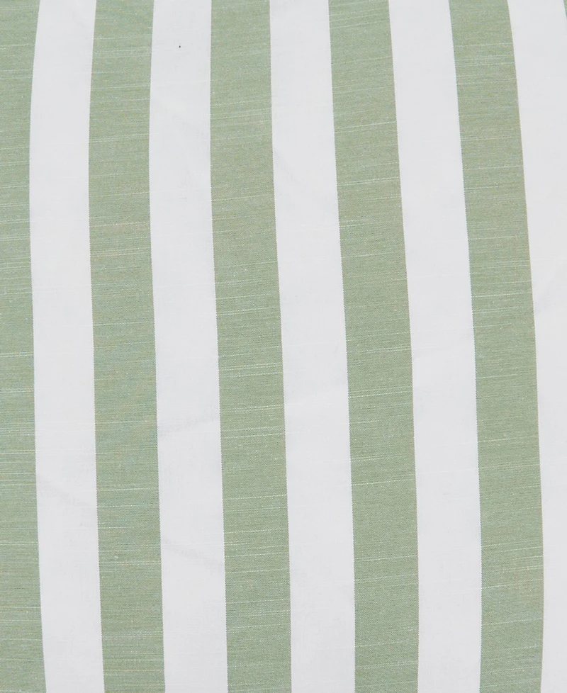 Saro Lifestyle Striped Ruffle Edge Decorative Pillow