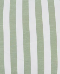 Saro Lifestyle Striped Ruffle Edge Decorative Pillow