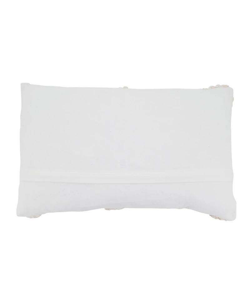 Saro Lifestyle Embroidered Stripe Decorative Pillow, 14" x 22"