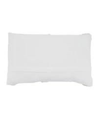 Saro Lifestyle Embroidered Stripe Decorative Pillow, 14" x 22"