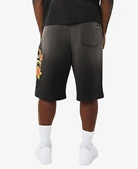 True Religion Men's Mikey Floral Snake Sweat Shorts
