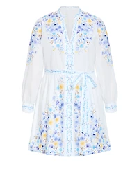 City Chic Women's Elia Blue Patrice Print Mini Dress