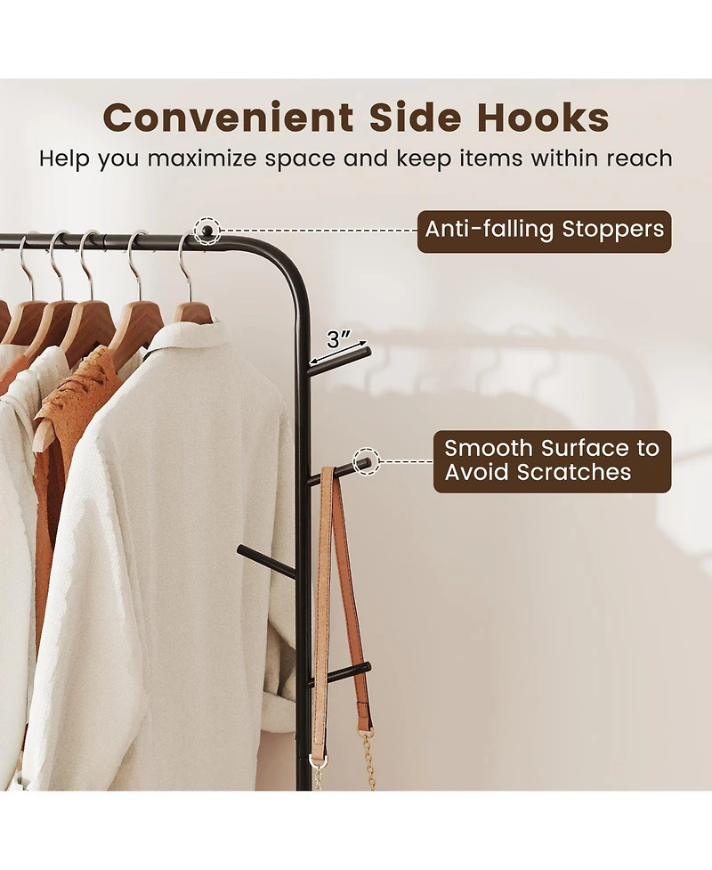Sugift Heavy Duty Metal Clothes Rack Garment Wardrobe Stand