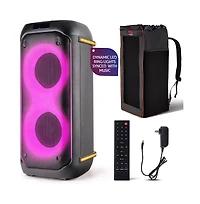 Pyle Dual 6.5” Bluetooth Pa Party Speaker System with Karaoke Function (PPHP26BLBG)