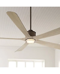 Casa Vieja 60" Casa Vieja Hex Oak Led Ceiling Fan with Remote
