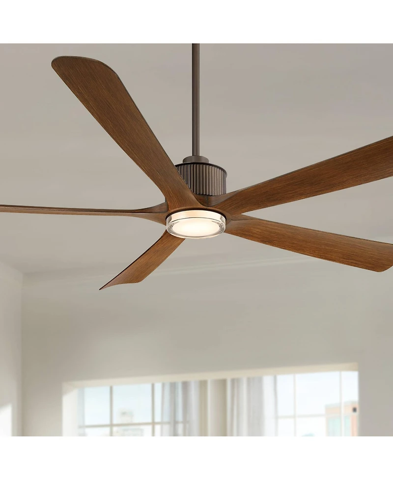 Casa Vieja 60" Hex and Koa Led Ceiling Fan with Remote