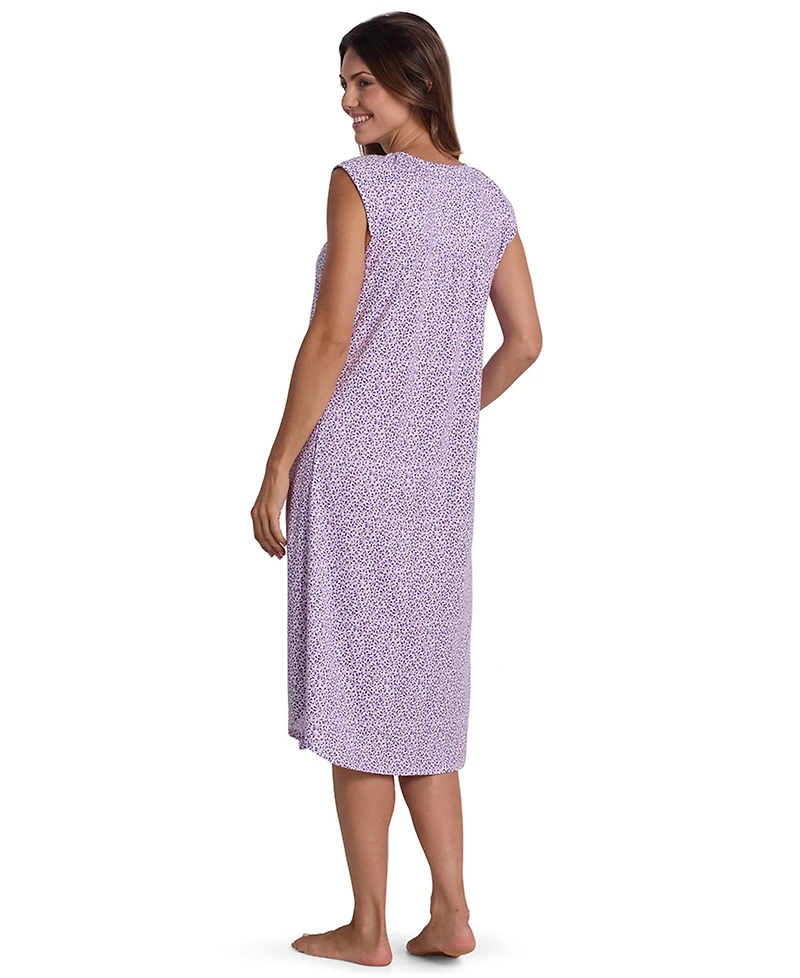 Miss Elaine Women's Scoop Neck Knitted Nightgown