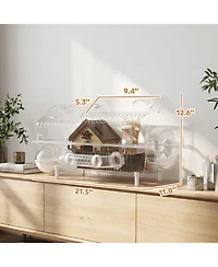 PawHut 8 in 1 Hamster Cage with Accessories, 21.5" x 11.8" x 12.6"