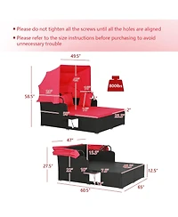 Gymax Patio Hand-Woven Pe Wicker Daybed Outdoor Loveseat Sofa Set w/ Cushions
