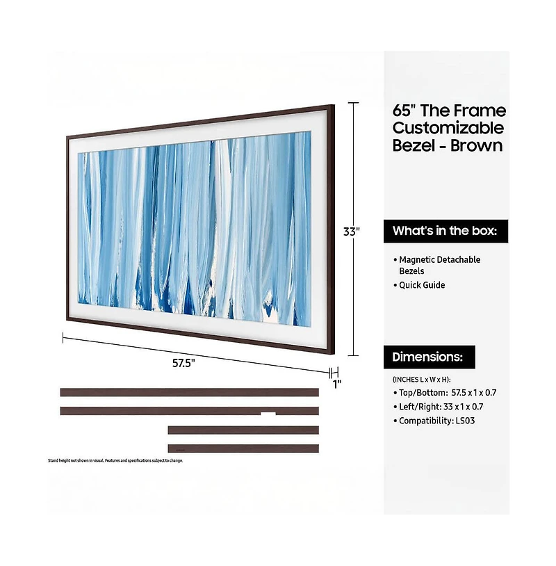 Samsung Vg-SCFH65BW 65" The Frame Customizable Bezel