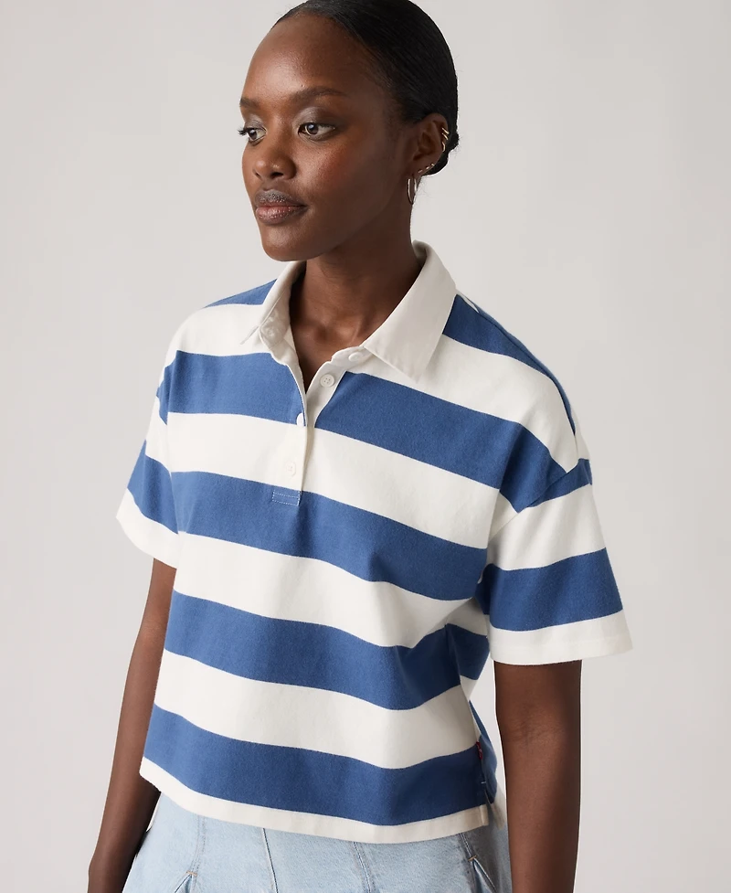 Levi's Women's Short-Sleeve Striped Polo-Shirt
