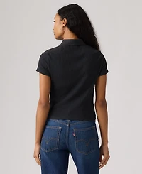 Levi's Women's Short-Sleeve Ribbed Polo Shirt